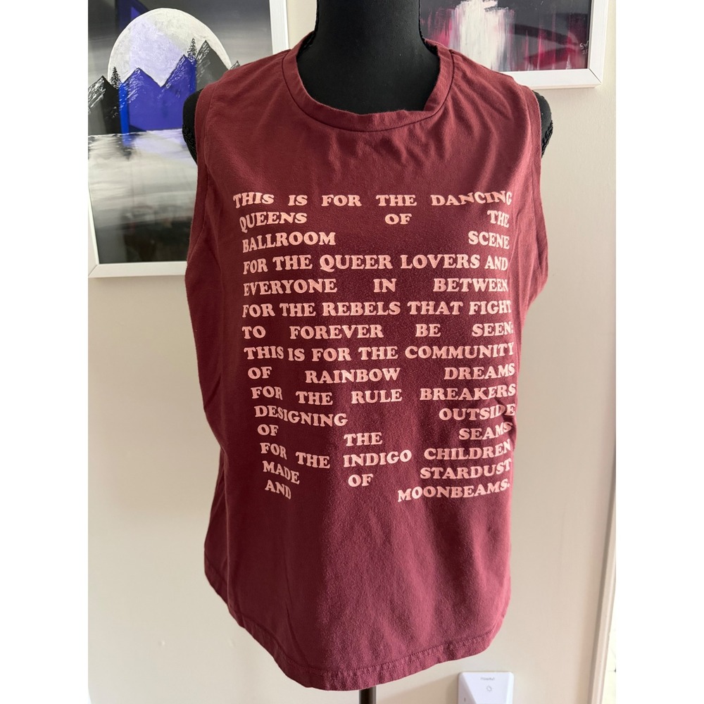 Target Pride Muscle Tank Top Maroon Graphic LGBTQ XL